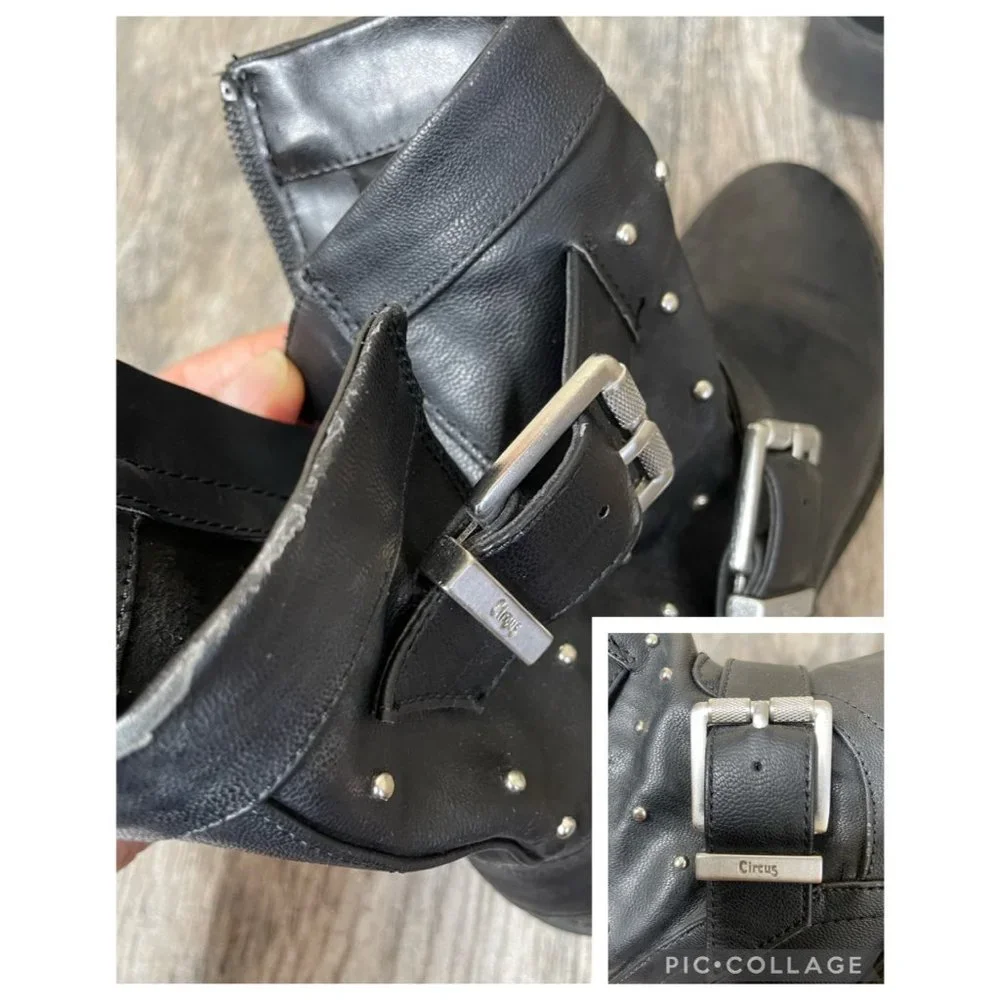 Sam Edelman CIRCUS Dannelly Studded Combat Ankle Boots Size Women Size 7 - Picture 8 of 13